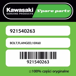 Oferta limitowana Śruba z kołnierzem 10X60 Kawasaki