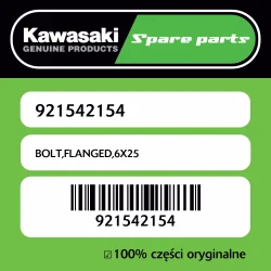 Obniżka ceny Śruba z kołnierzem 6X25 Kawasaki
