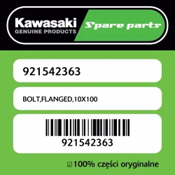 Obniżka ceny Śruba z kołnierzem 10X100 Kawasaki